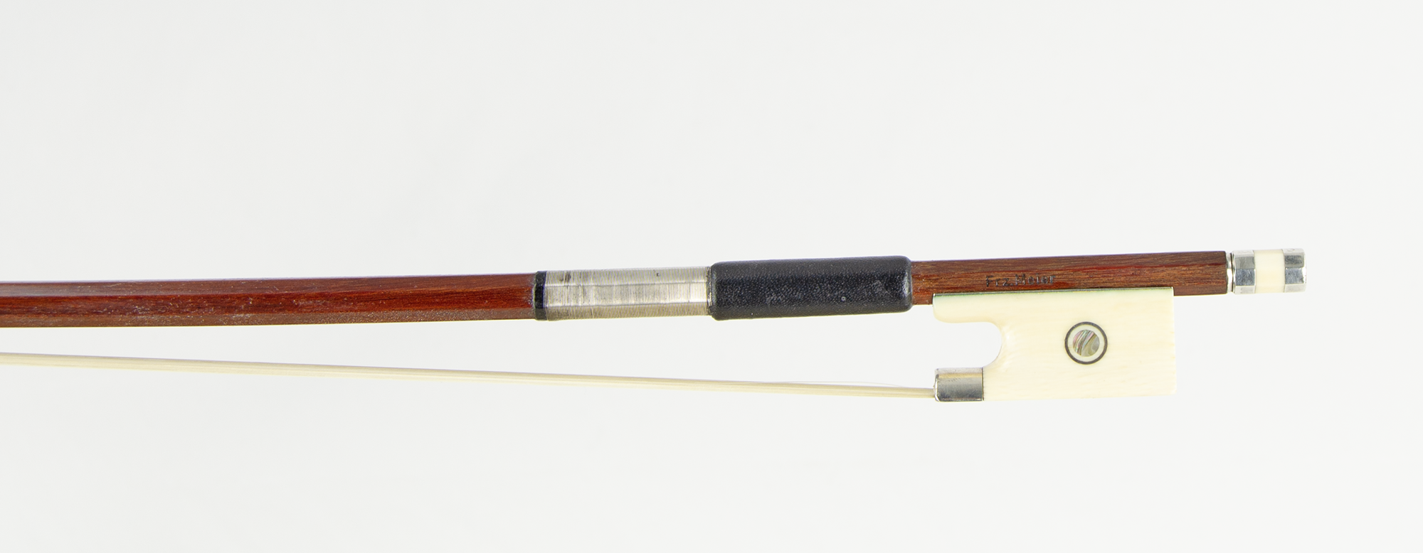 Vintage Ivory Frog Silver Mounted Violin Bow by Frz. Meier